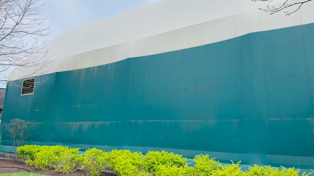 Top Quality Soft Wash of Large Fabric Dome Enclosure for Snowden Bridges HOA in Stephenson VA